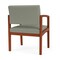 Lesro Lenox Wood Wide Guest Chair Wood Frame, Cherry, OH Eucalyptus Upholstery LW1201 - alternate 3